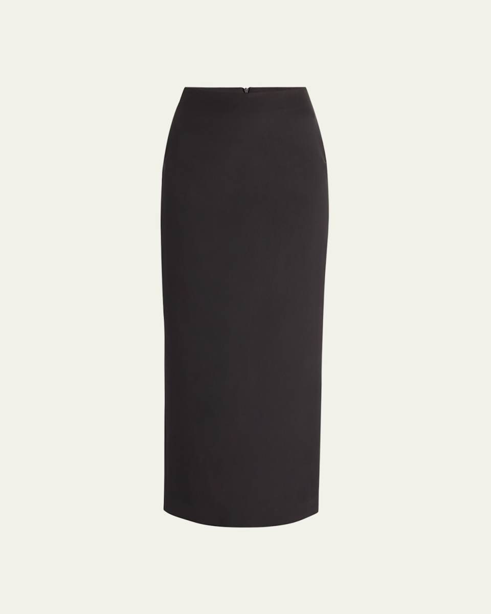 Bartelle Long Wool Pencil Skirt